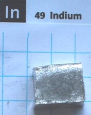 20 gram 99.995% Indium Metal Bar element 49 sample