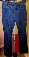 Jane Norman Y2K Bootcut Slim Fit Stretch Denim Jeans Blue UK 18 Retro 2000s