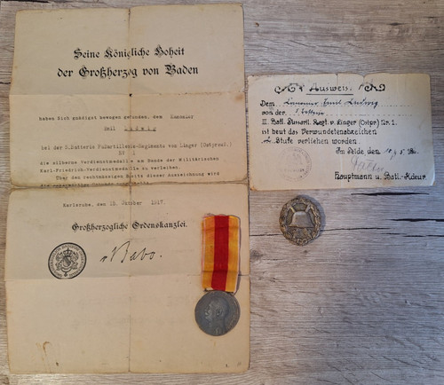Baden medal merit wounded - baden, +