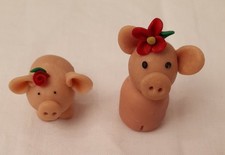Pig Ornaments x2