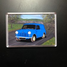 BMC British Leyland  Austin Morris Mini  van  Clear plastic fridge magnet