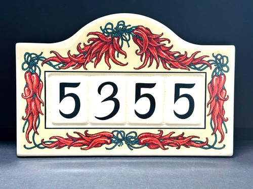 Vtg ceramic house - ceramic, number