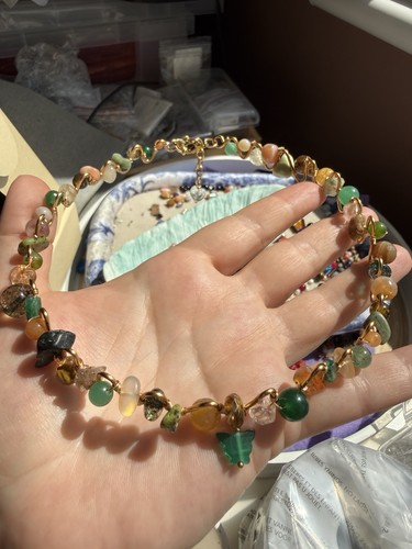 Wire wrapped choker necklace - wire,