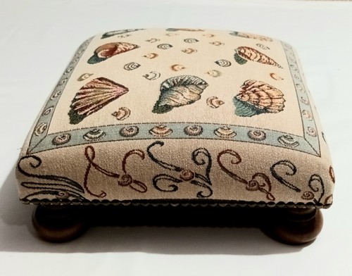 Footstool fine woven tapestry - footstool,