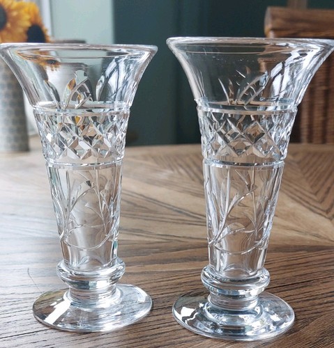 Pair vintage stuart crystal - pair, of