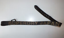 Superdry Japan Vintage Mens Brown Studded Belt Leather Belt XL 40 42 inch