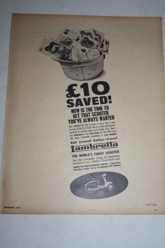 1963 advert for lambretta - advert, 150