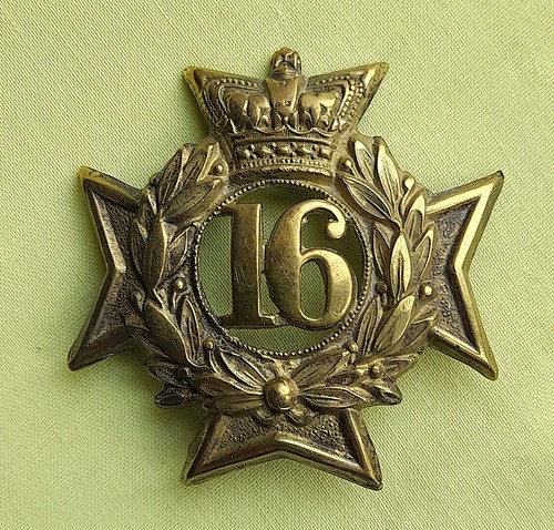 Brass qvc 16th regiment of - 16th.,