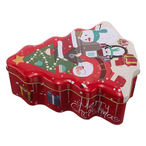 Christmas tin box cookies - christmas,