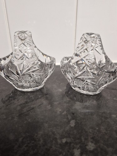 Vintage pinwheel cut crystal - vintage,