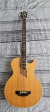 WASHBURN AB-20  ACOUSTIC BASS GUITAR WITH HARD CASE AND TWO SETS OF STRINGS