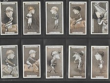 RACING CARICATURES PLAYERS Cigarette Cards 1925 Complete Set 40 VG/EX condition