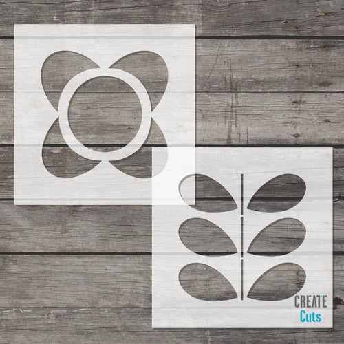 Stem and flower - and, stencils