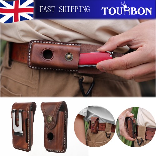 Tourbon leather folding knife - leather,