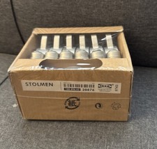 Ikea Stolmen 100.896.62 Ikea Stolmen double brackets in silver- set of 6