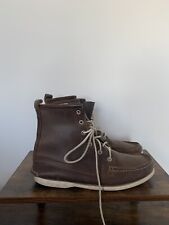 RRP £450 Quoddy handmade in Maine USA Leather Chukka grizzle boots Brown Leather