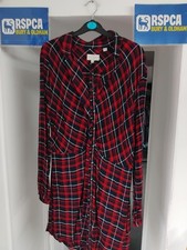 Jack Wills Women's Red Plaid Collared UK 14 Dress