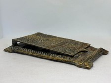Vintage brass metal desk - vintage,