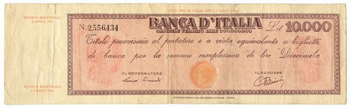 10000 lire fake vintage - lire,