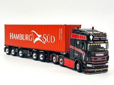 Scania R highline skeletal trailer+40ft container "Lauritzen" WSI truck model