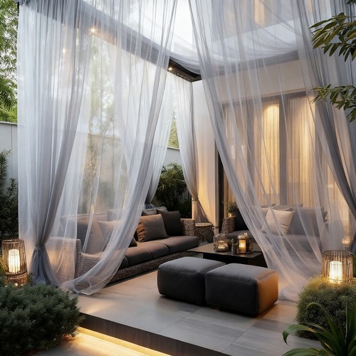 Patio outdoor mesh - mesh, sheer