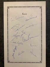 Cricket - 12 Kent autographs 1960