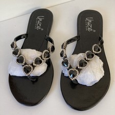 Unze Women Ladies Party Flat Sandals Shoes Size 4