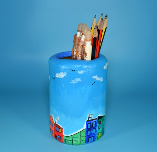 Handmade hand painted upcycled - handmade,