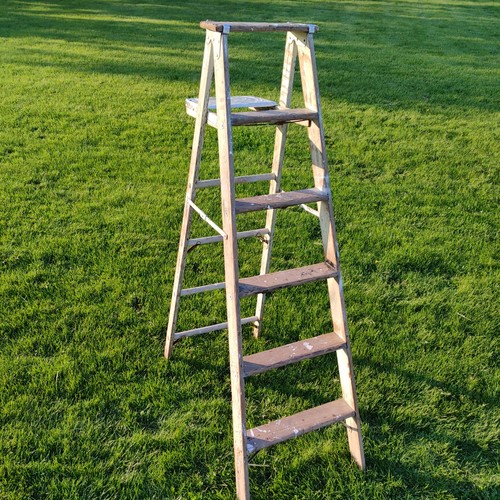 Vintage rustic wood - ladder, 6