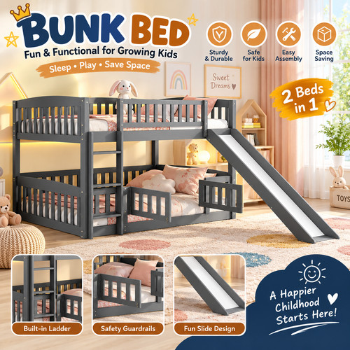 Bunk bed with slide - bunk,