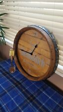 Retired Solid Oak Glenfiddich Whisky Barrel Clock / MANCAVE / BAR / PUB 