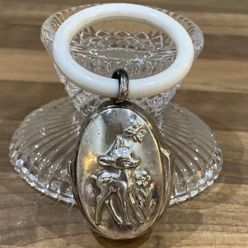 Vintage silver epns - or, rattle