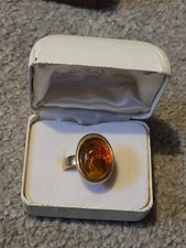 Sarah Coventry Vintage Amber Ring 1970s