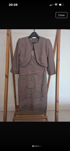 Alexon mink fitted - dress, 14