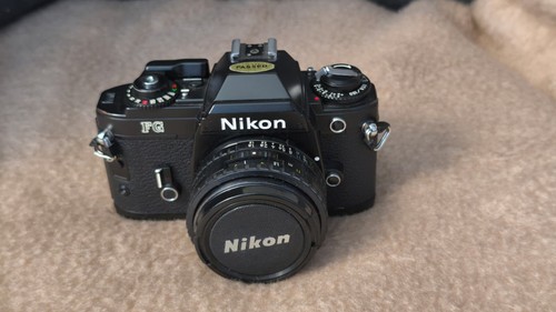 Nikon black analogue camera - nikon, fg