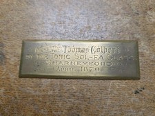 Antique Brass Plate 1870