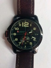 Mens Curren Chronometer Watch Working Battery In Used Condition