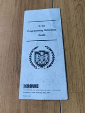 Original Rowe AMi R-92 Jukebox Programming  Reference Guide