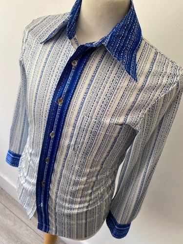 Vtg mens 70s flors blue - mens,