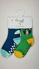 Frugi Grippy Socks 2 Pack, Organic Cotton Helicopter Multipack