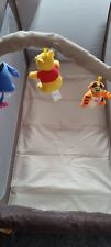 Winnie The Pooh Travel Cot Bed Brown & Beige Cream Used