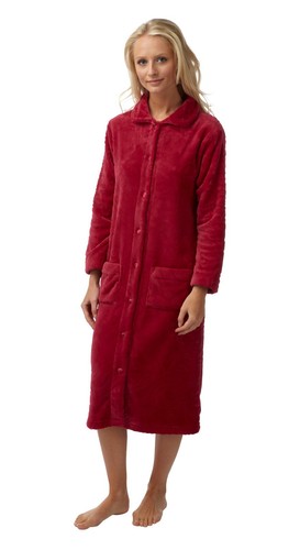 Ladies zip button front soft - front,