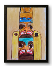 Bold Colorful Abstract Totem