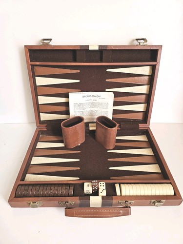 Vintage large backgammon set - backgammon,