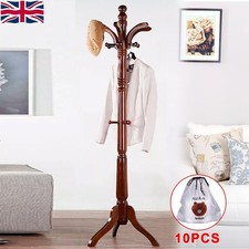 6ft vintage wooden coat rail - vintage,