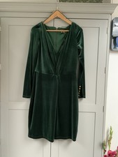Biba Long Sleeved Velvet Dress Size 12 New with Tags