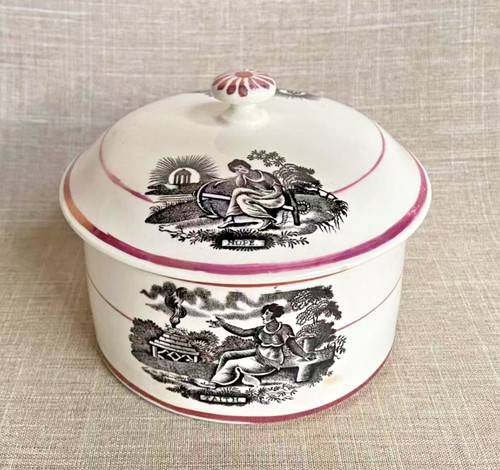 Antique c1840s sunderland pink - antique,
