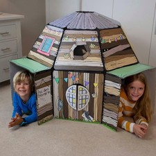 Kids Cardboard Playhouse Build