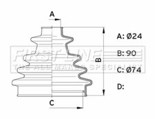 CV Boot Gaiter Outer FOR