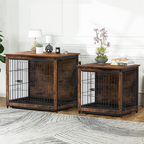 Large wooden dog - dog, crate